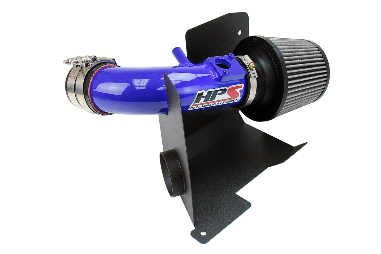 HPS Shortram Air Intake Kit 2012-2015 Honda Civic Si 2.4L, Includes Heat Shield, Blue