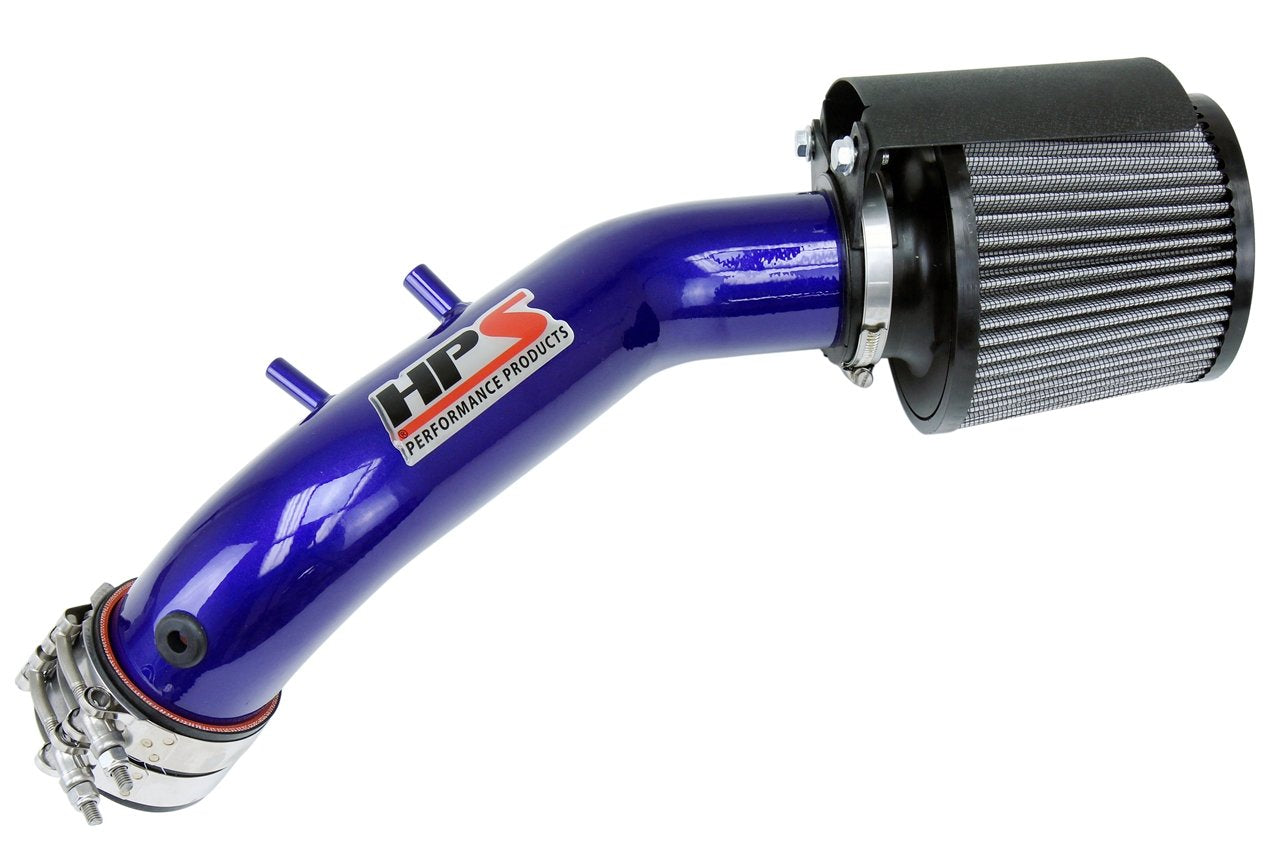 HPS Shortram Air Intake Kit 2003-2006 Honda Accord 2.4L without MAF Sensor, Includes Heat Shield, Blue