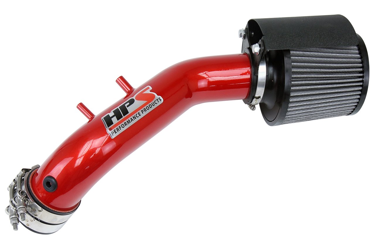 HPS Shortram Air Intake Kit 2004-2008 Acura TSX 2.4L, Includes Heat Shield, Red