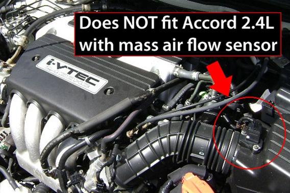 HPS Shortram Air Intake Kit 2003-2006 Honda Accord 2.4L without MAF Sensor, Includes Heat Shield, Red