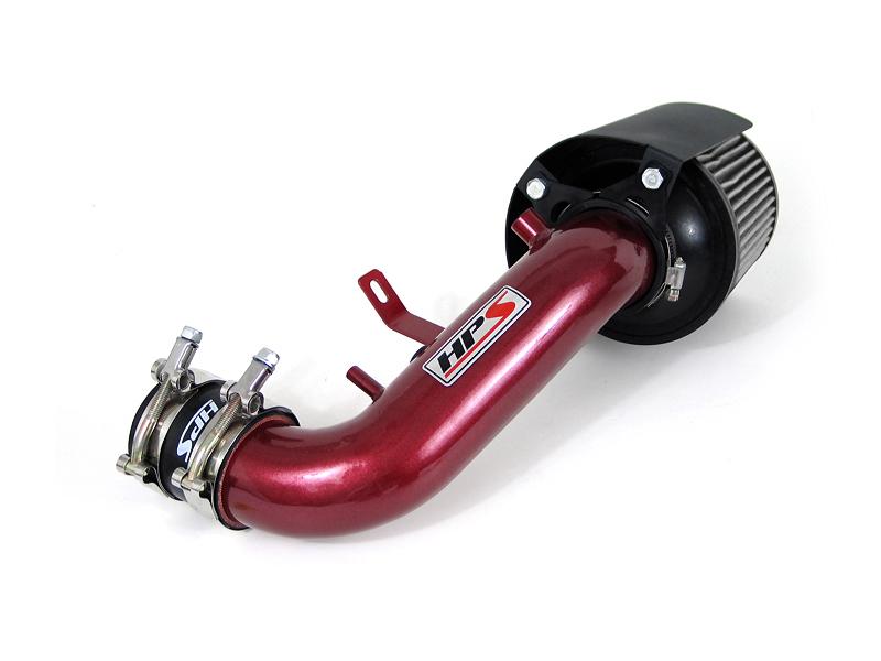 HPS Shortram Air Intake Kit 2002-2006 Acura RSX Base 2.0L, Includes Heat Shield, Red