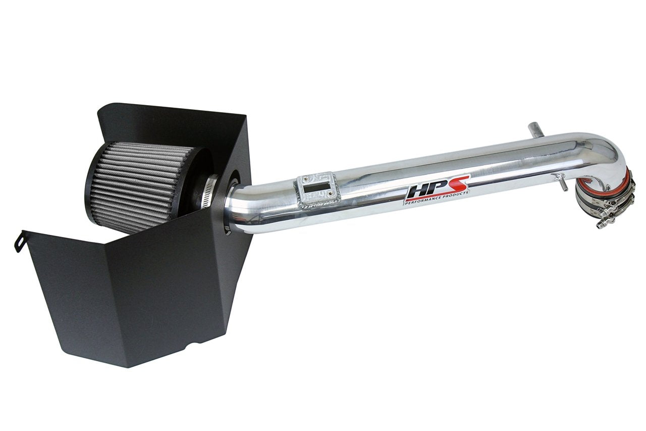 HPS Shortram Air Intake Kit 2005-2017 Toyota Tacoma 2.7L 4CyL, Includes Heat Shield, Polish