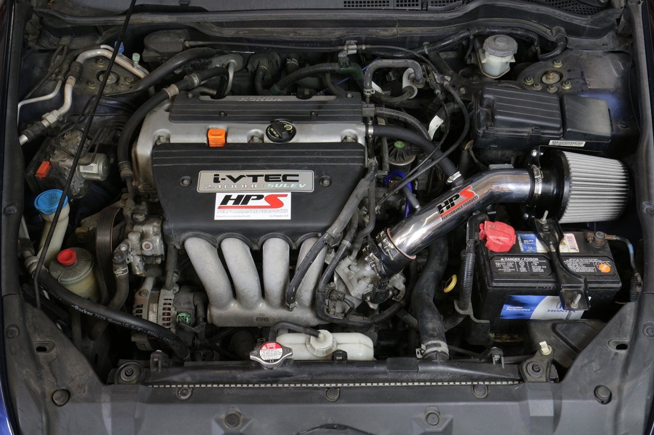 HPS Shortram Air Intake Kit 2003-2007 Honda Accord 2.4L with MAF Sensor SULEV, Includes Heat Shield, 827-173