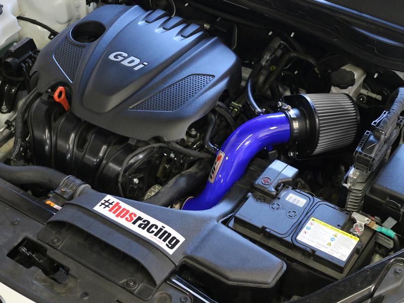 HPS Shortram Air Intake Kit 2011-2014 Hyundai Sonata 2.4L, Includes Heat Shield, Blue
