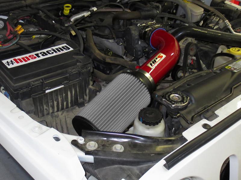 HPS Shortram Air Intake Kit 2007-2011 Jeep Wrangler 3.8L V6, Red