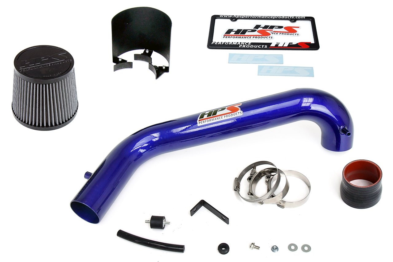HPS Shortram Air Intake Kit 1996-2000 Honda Civic CX DX LX, Includes Heat Shield, Blue