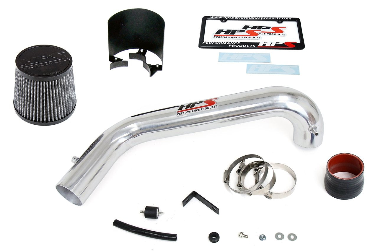 HPS Shortram Air Intake Kit 1996-2000 Honda Civic CX DX LX, Includes Heat Shield, Polish