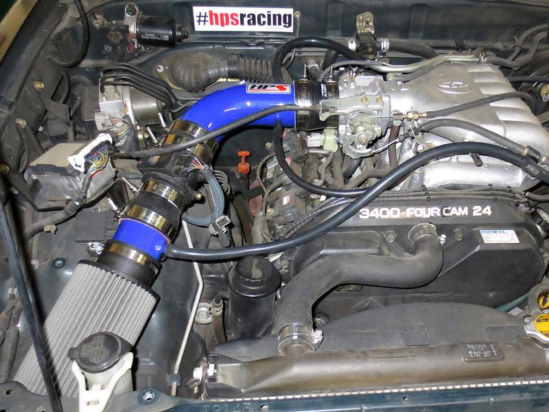 HPS Shortram Air Intake Kit 1996-1998 Toyota Tacoma 3.4L V6, Blue