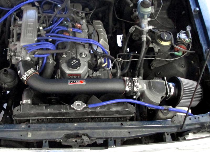 HPS Shortram Air Intake Kit 1989-1995 Toyota Pickup 22RE 2.4L, Black