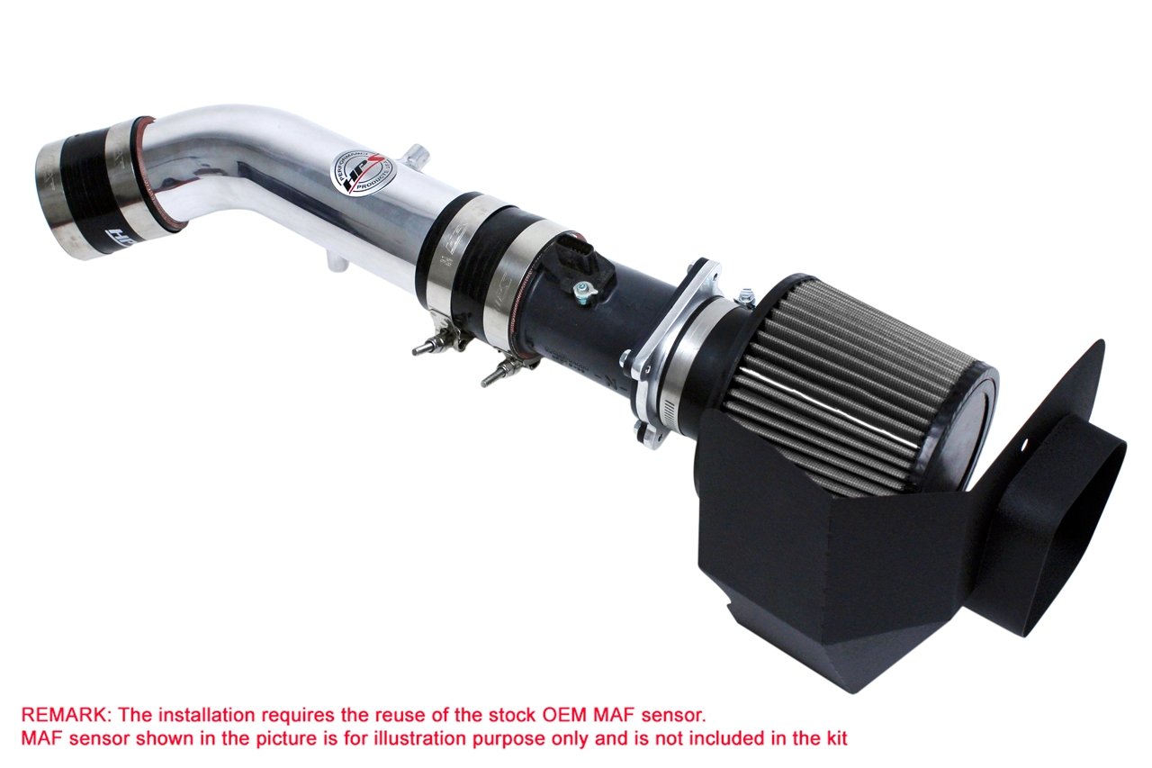 HPS Shortram Air Intake Kit 2003-2006 Nissan 350Z 3.5L V6, Includes Heat Shield, Polish