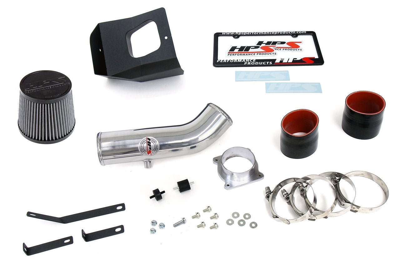 HPS Shortram Air Intake Kit 2003-2006 Nissan 350Z 3.5L V6, Includes Heat Shield, Polish