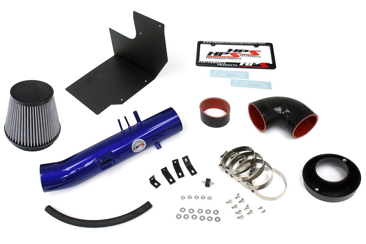HPS Shortram Air Intake Kit 2005-2007 Toyota Sequoia 4.7L V8, Includes Heat Shield, Blue