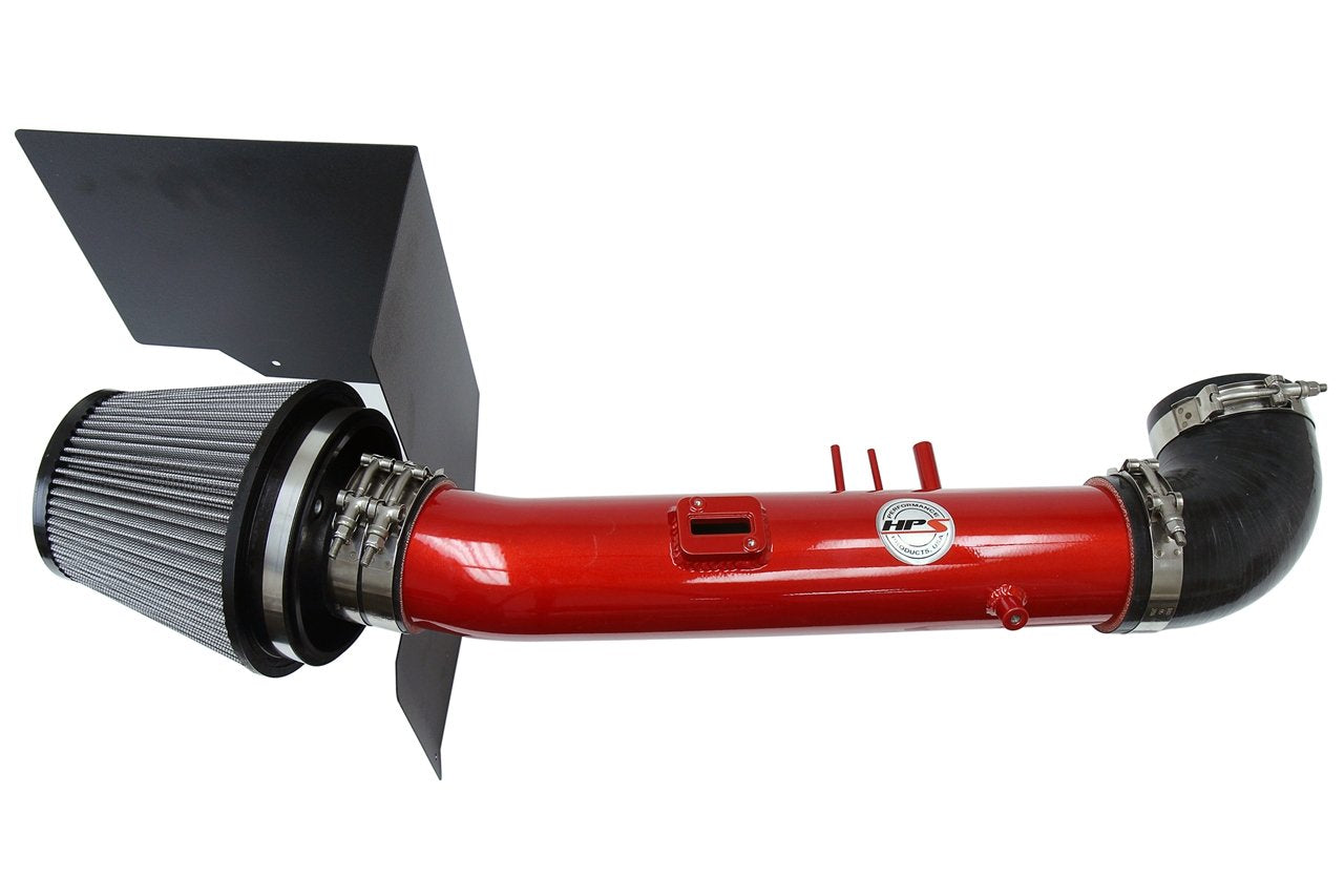 HPS Shortram Air Intake Kit 2005-2007 Toyota Sequoia 4.7L V8, Includes Heat Shield, Red