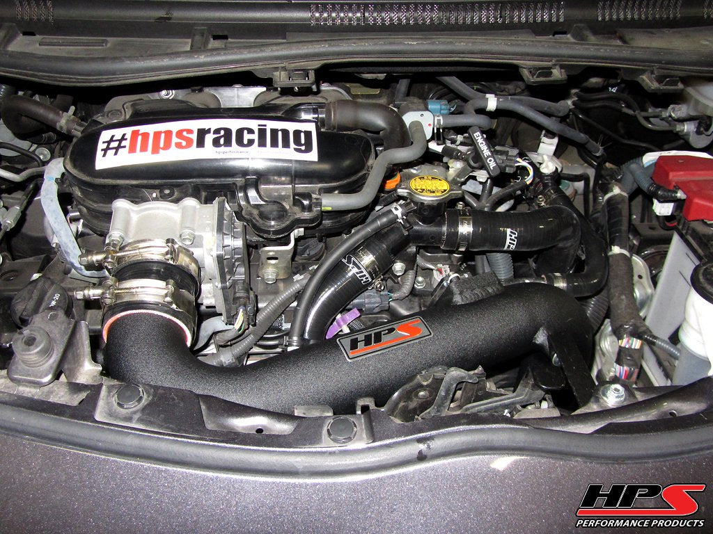 HPS Shortram Air Intake Kit 2012-2015 Scion iQ 1.3L US-Spec, Black
