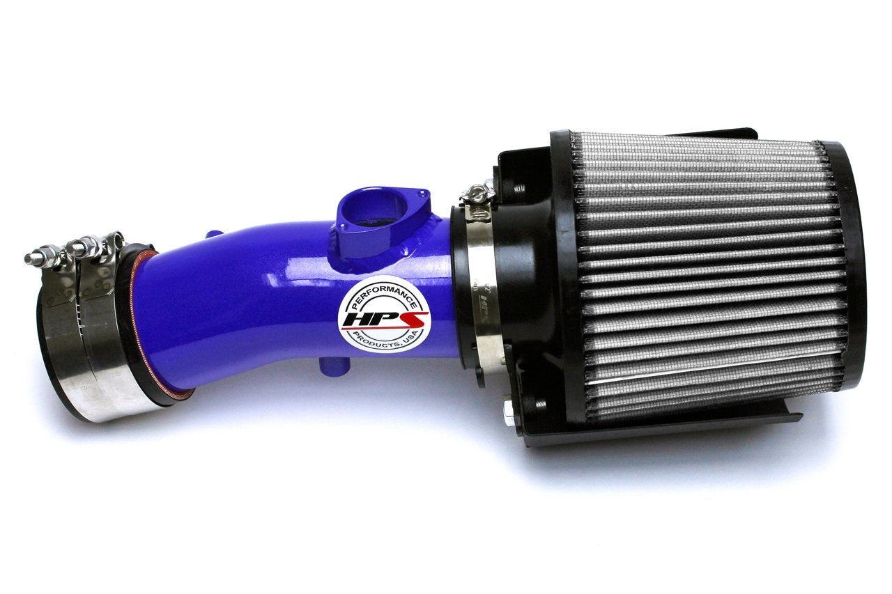 HPS Shortram Air Intake Kit 2012-2013 Mazda Mazda3 2.0L Skyactiv, Includes Heat Shield, Blue