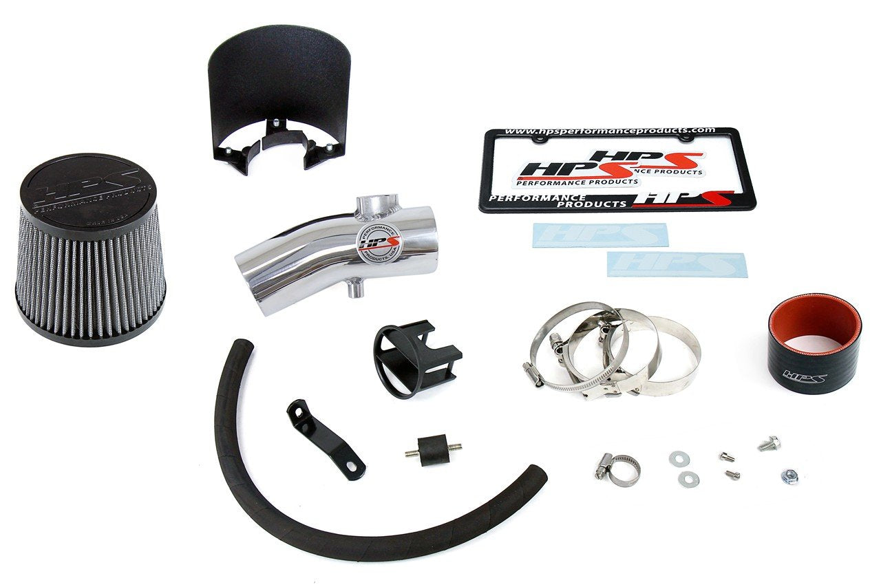 HPS Shortram Air Intake Kit 2012-2013 Mazda Mazda3 2.0L Skyactiv, Includes Heat Shield, Polish