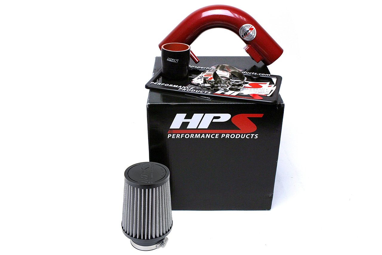 HPS Shortram Air Intake Kit 2012-2016 Nissan Versa 1.6L, Red