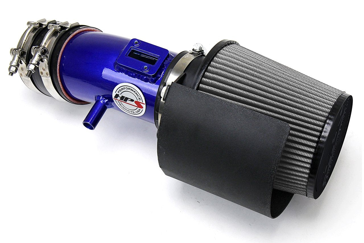 HPS Shortram Air Intake Kit 2009-2017 Nissan Maxima V6 3.5L, Includes Heat Shield, Blue