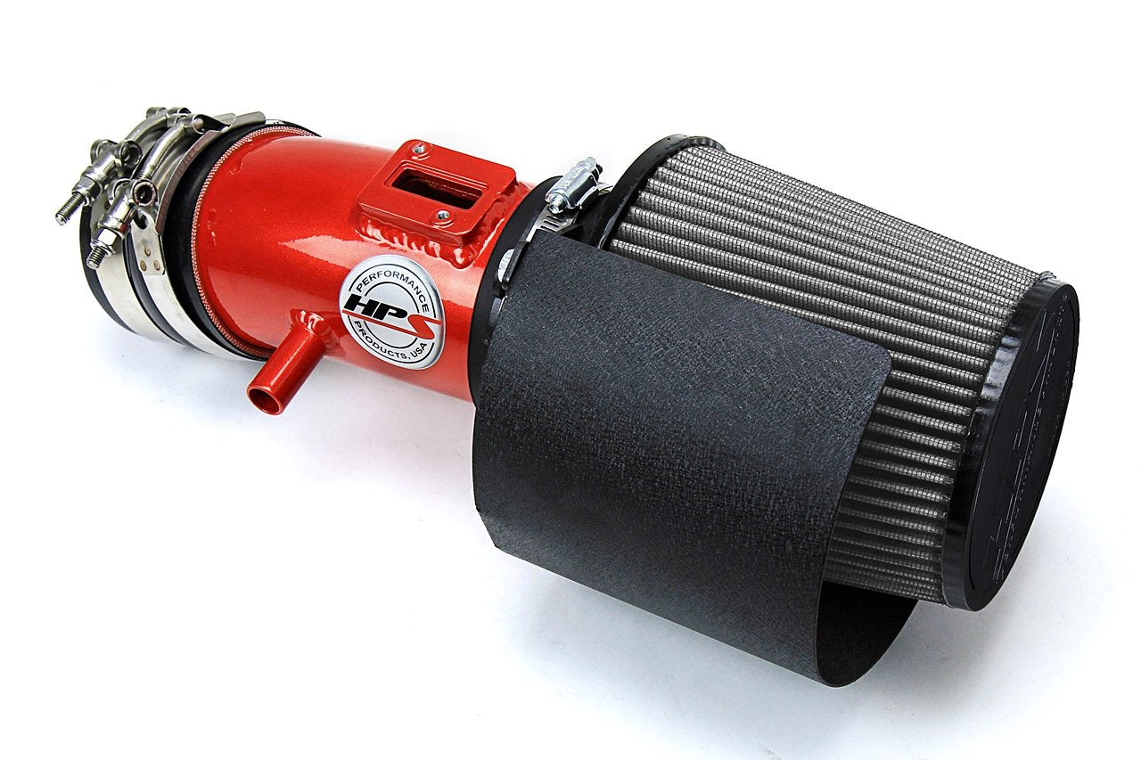 HPS Shortram Air Intake Kit 2009-2017 Nissan Maxima V6 3.5L, Includes Heat Shield, Red