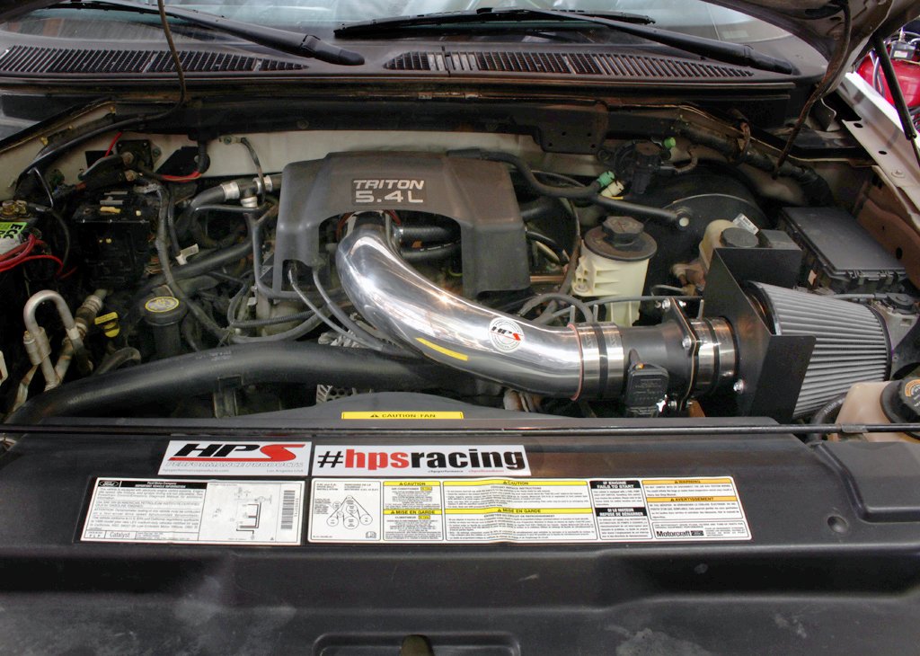 HPS Shortram Air Intake Kit 1997-2003 Ford F150 4.6L 5.4L V8, Includes Heat Shield, Polish