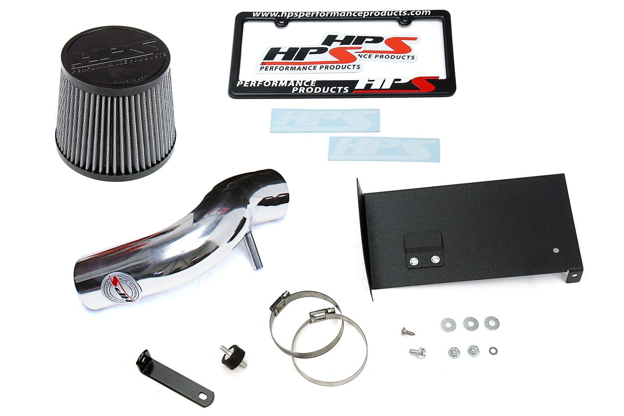 HPS Shortram Air Intake Kit 2007 Mini Cooper S 1.6L Supercharged Convertible, Includes Heat Shield, Polish