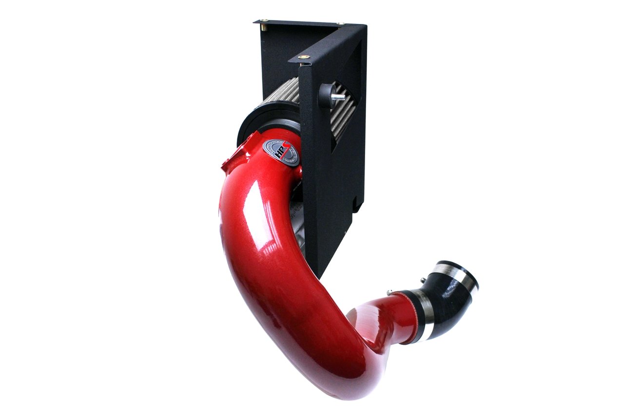 HPS Shortram Air Intake Kit 2015-2017 Subaru WRX 2.0L Turbo, Includes Heat Shield, Red