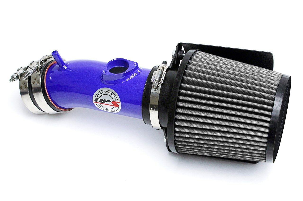 HPS Shortram Air Intake Kit 2014-2017 Mazda Mazda6 2.5L Skyactiv, Includes Heat Shield, Blue