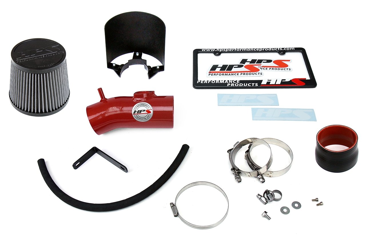 HPS Shortram Air Intake Kit 2014-2017 Mazda Mazda6 2.5L Skyactiv, Includes Heat Shield, Red