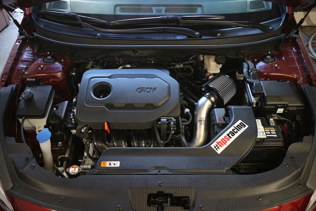 HPS Shortram Air Intake Kit 2015-2019 Hyundai Sonata 2.4L Non Turbo, Includes Heat Shield, 827-549