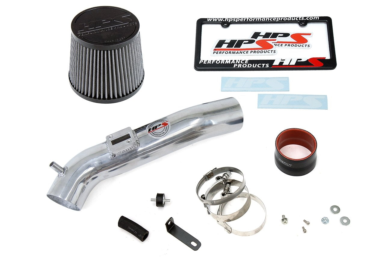 HPS Shortram Air Intake Kit 2013-2017 Honda Accord 2.4L, Includes Heat Shield, Polish