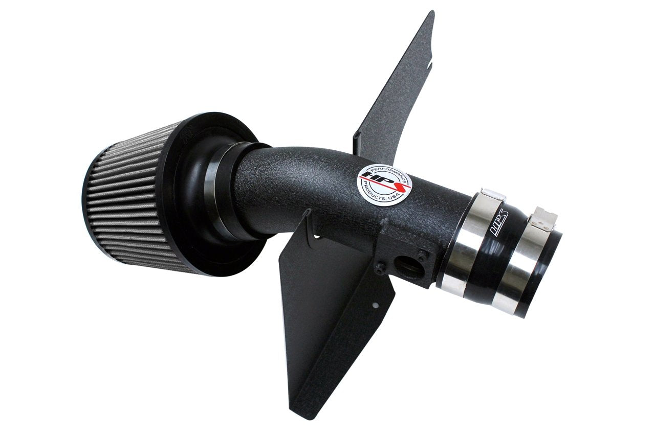 HPS Shortram Air Intake Kit 2008-2014 Subaru WRX STI 2.5L Turbo, Includes Heat Shield, Black
