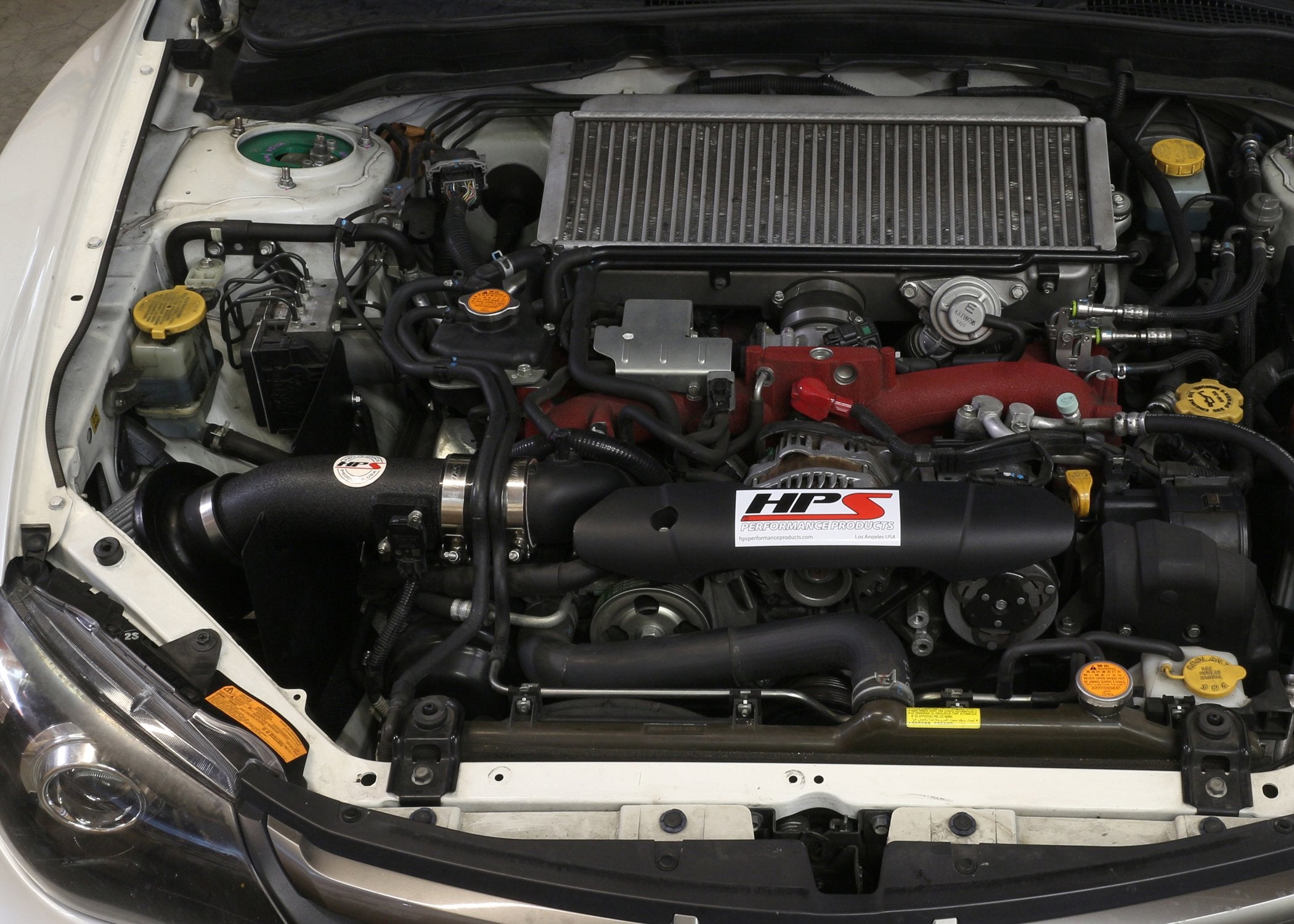 HPS Shortram Air Intake Kit 2008-2014 Subaru WRX 2.5L Turbo, Includes Heat Shield, Black