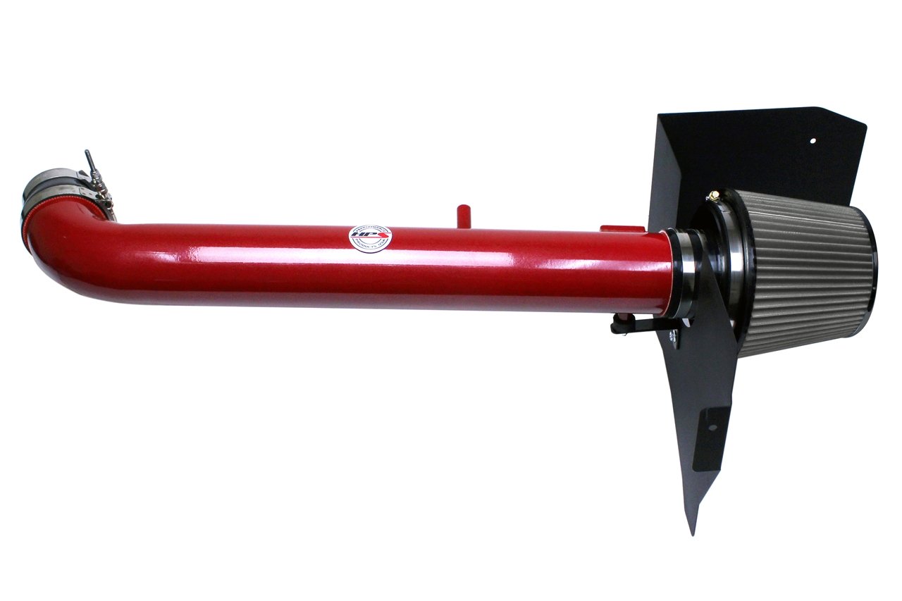 HPS Shortram Air Intake Kit 2005-2012 Nissan Pathfinder 4.0L V6, Includes Heat Shield, Red