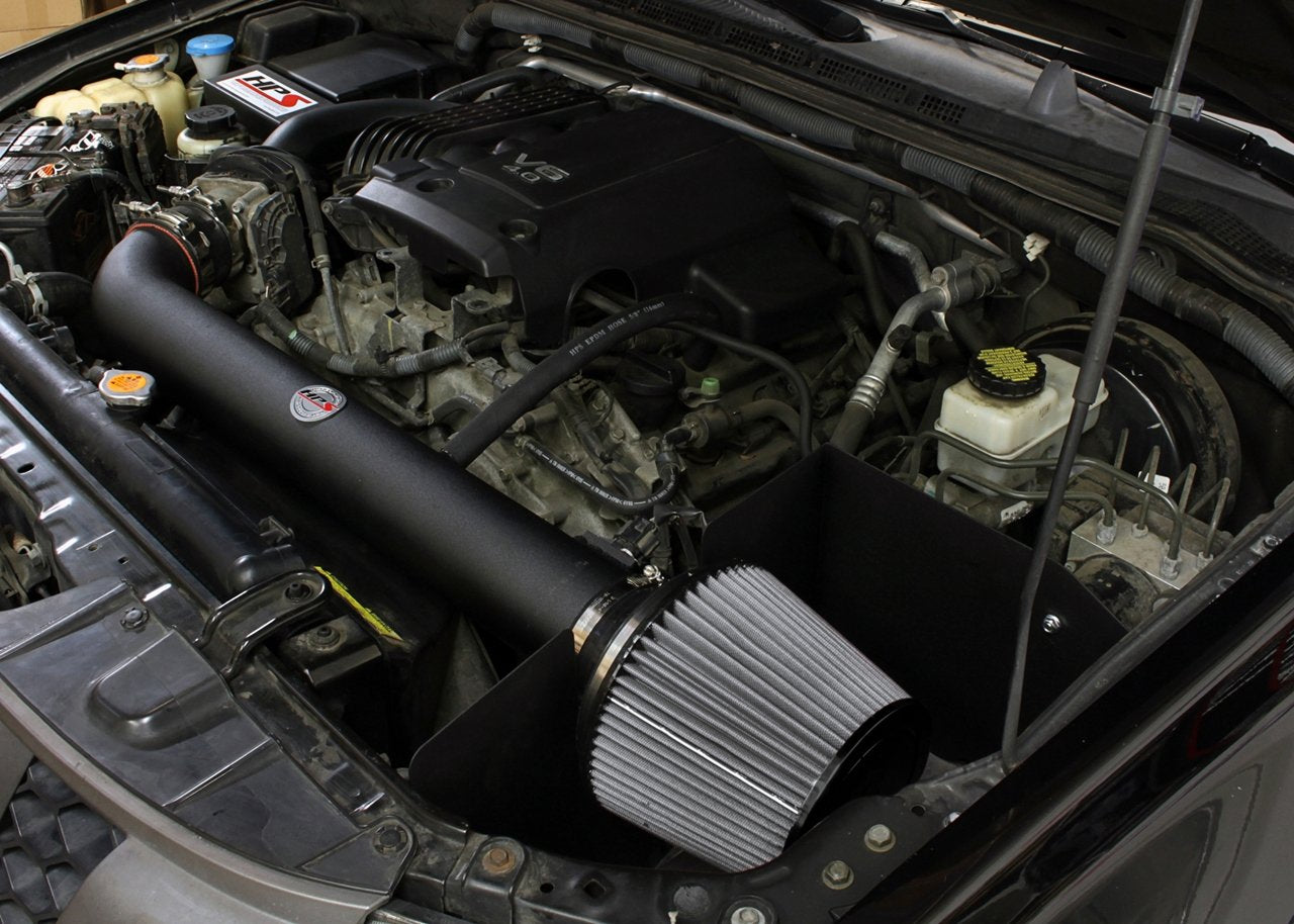 HPS Shortram Air Intake Kit 2005-2012 Nissan Pathfinder 4.0L V6, Includes Heat Shield, Black