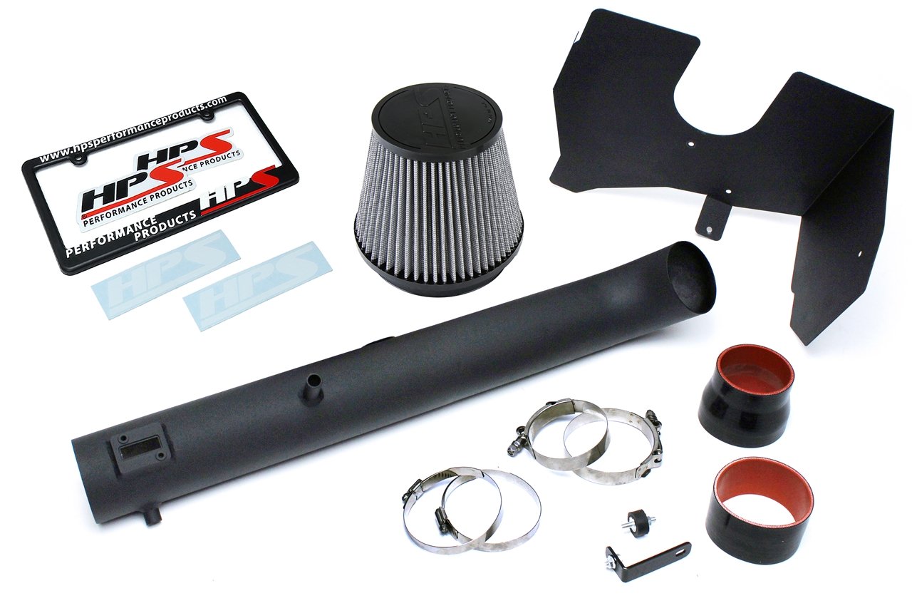 HPS Shortram Air Intake Kit 2005-2012 Nissan Pathfinder 4.0L V6, Includes Heat Shield, Black