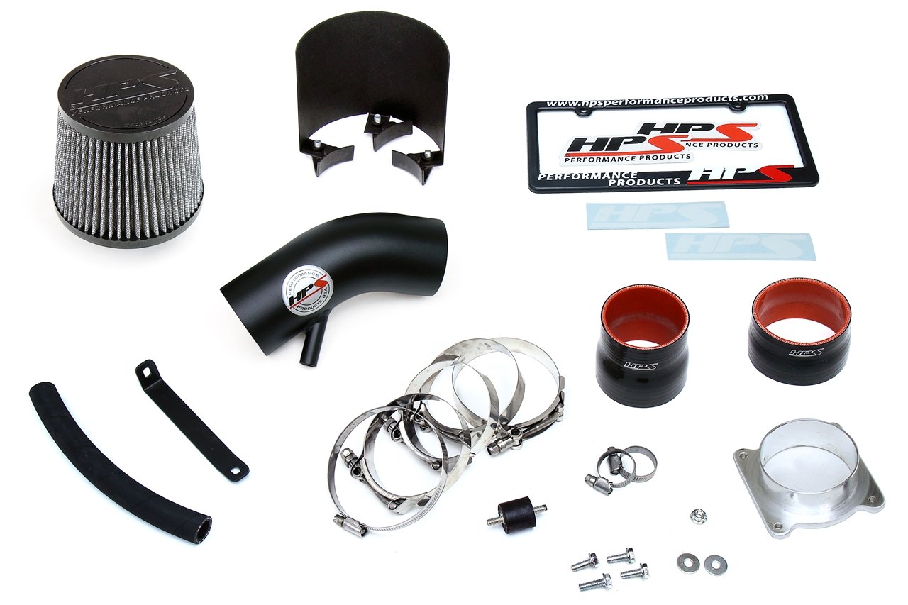HPS Shortram Air Intake Kit 2002-2006 Nissan Altima 2.5L 4Cyl, Includes Heat Shield, Black
