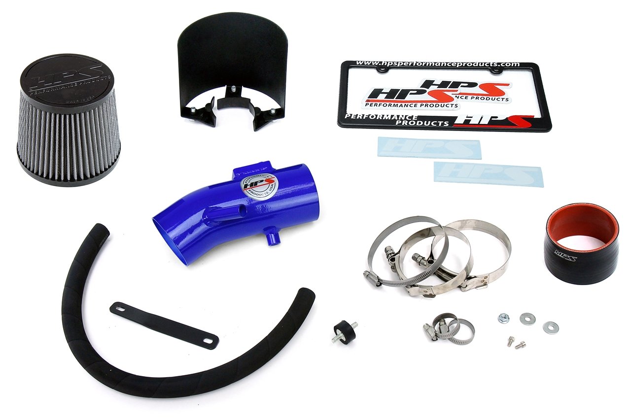 HPS Shortram Air Intake Kit 2007-2012 Nissan Altima V6 3.5L, Includes Heat Shield, Blue