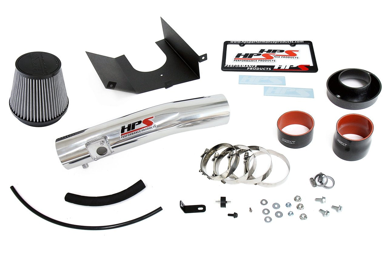 HPS Shortram Air Intake Kit 2010-2017 Toyota 4Runner 4.0L V6, Includes Heat Shield, Polish