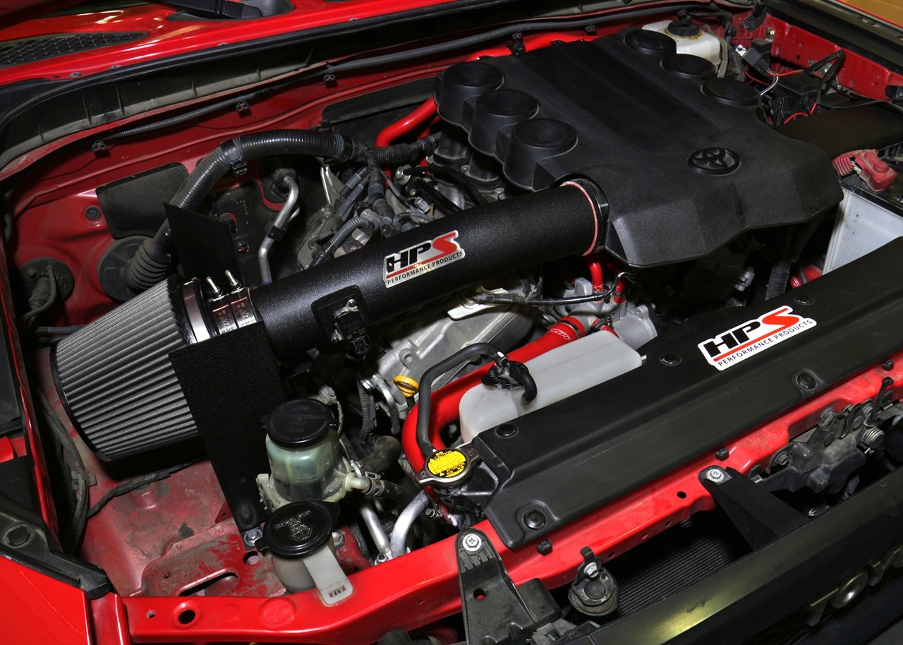 HPS Shortram Air Intake Kit 2010-2017 Toyota 4Runner 4.0L V6, Includes Heat Shield, Black