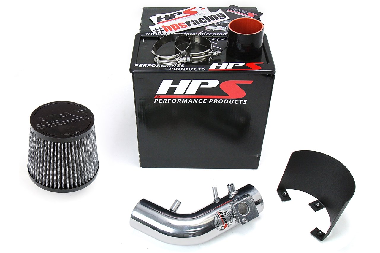HPS Shortram Air Intake Kit 2007-2009 Honda CR-V 2.4L, Includes Heat Shield, Polish