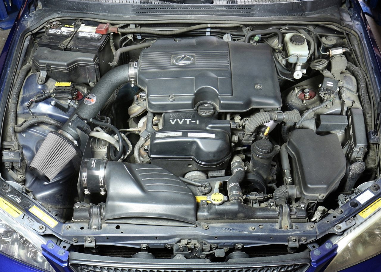 HPS Performance Shortram Air Intake Kit 2001-2005 Lexus IS300 3.0L, Includes Heat Shield, Black