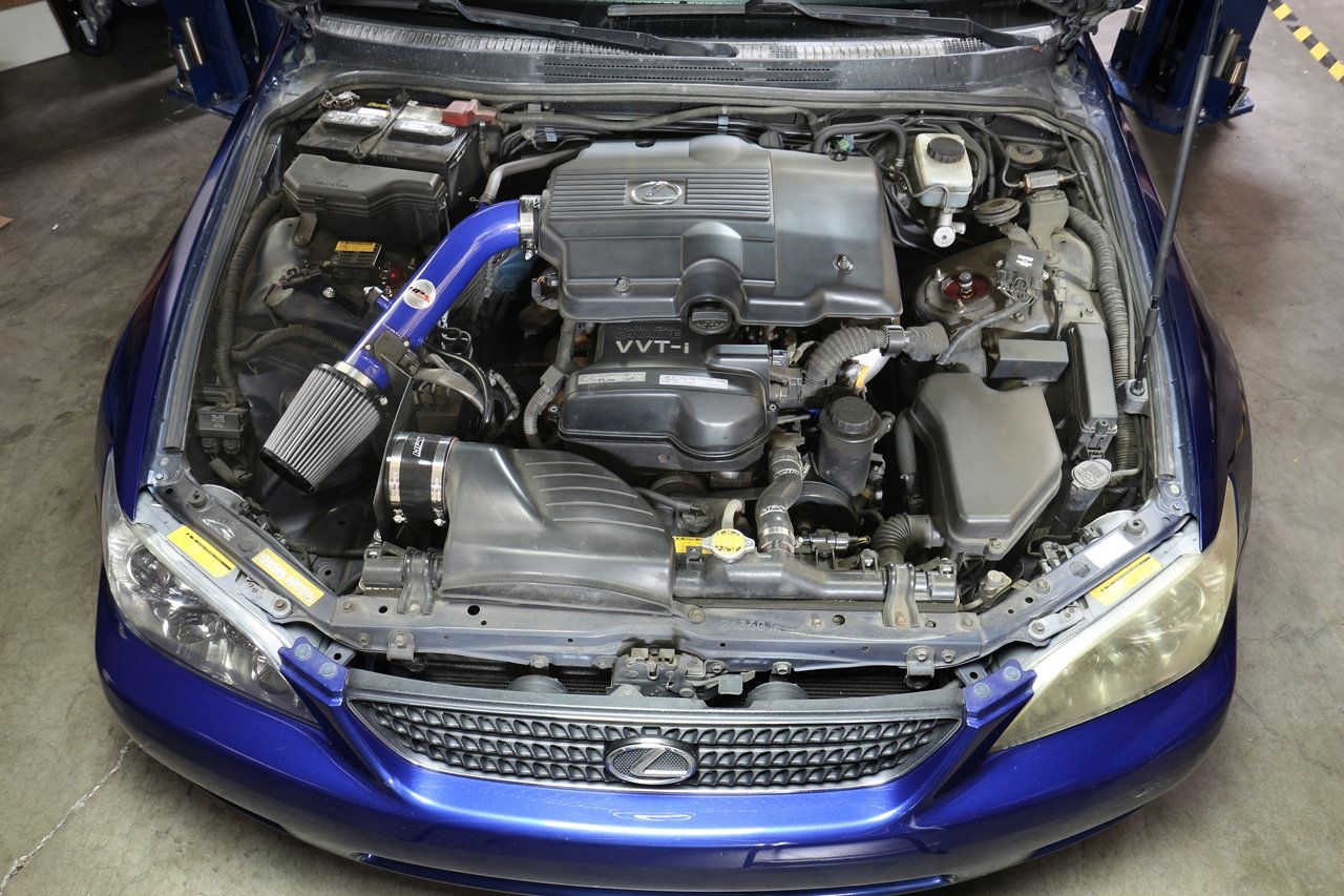 HPS Shortram Air Intake Kit 2001-2005 Lexus IS300 3.0L, Includes Heat Shield, Blue