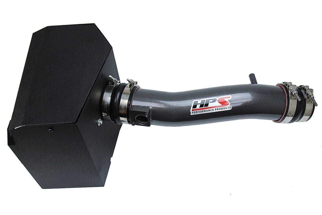 HPS Shortram Air Intake Kit 2016-2019 Toyota Tacoma 3.5L V6, Includes Heat Shield, Gunmetal