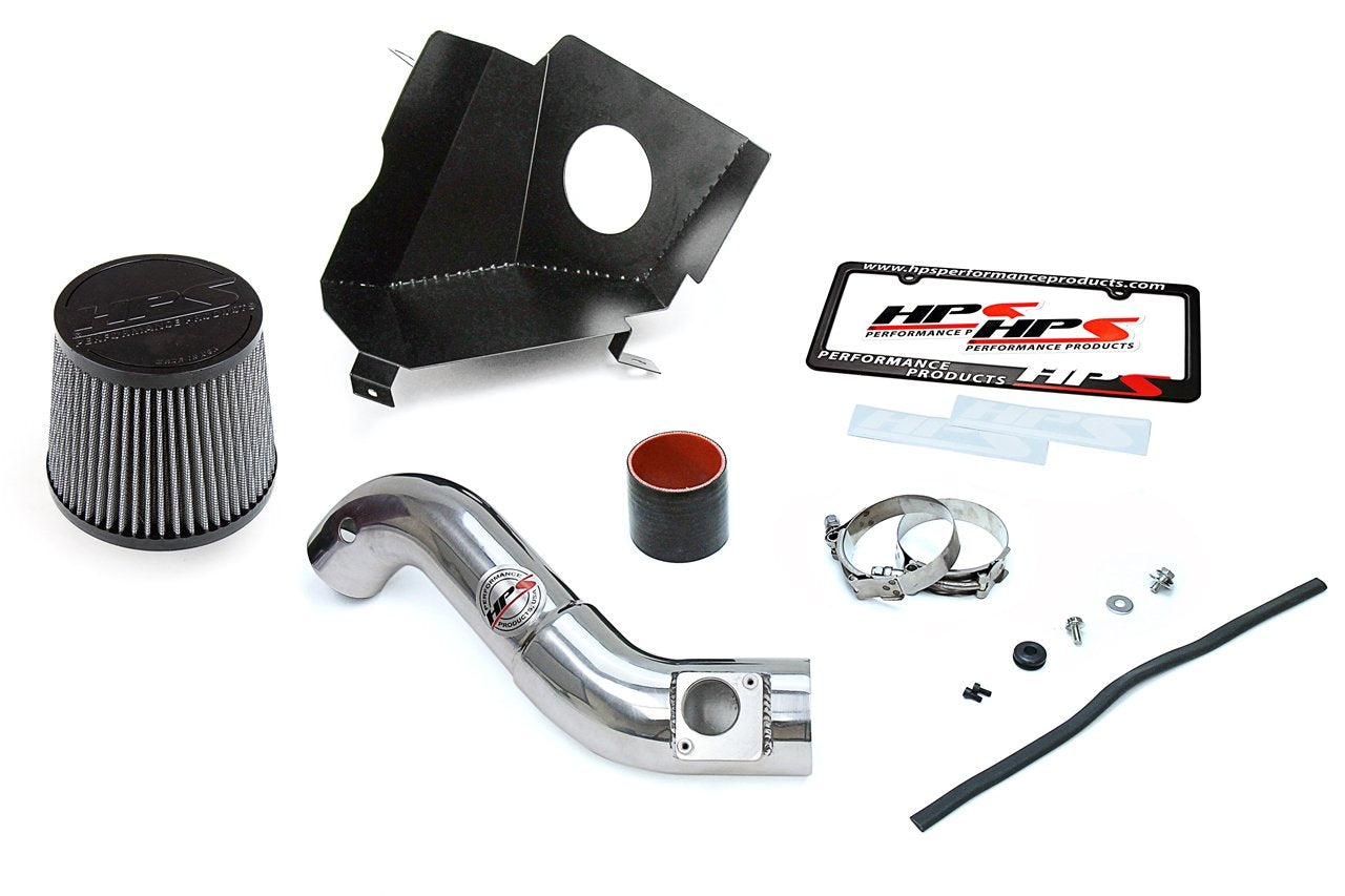 HPS Shortram Air Intake Kit 2016-2019 Honda Civic 2.0L Non Turbo, Includes Heat Shield, Polish