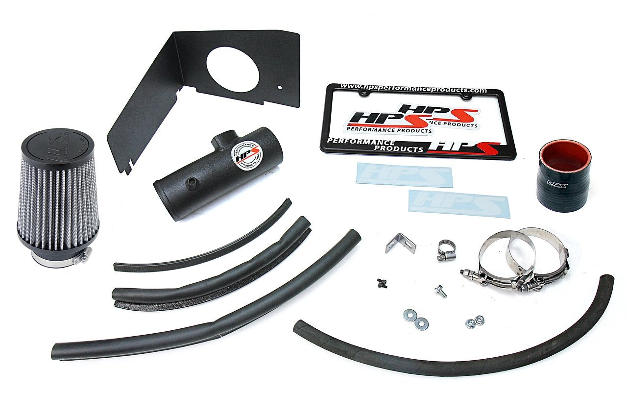 HPS Shortram Air Intake Kit 2016 Scion iA 1.5L, Includes Heat Shield, Black