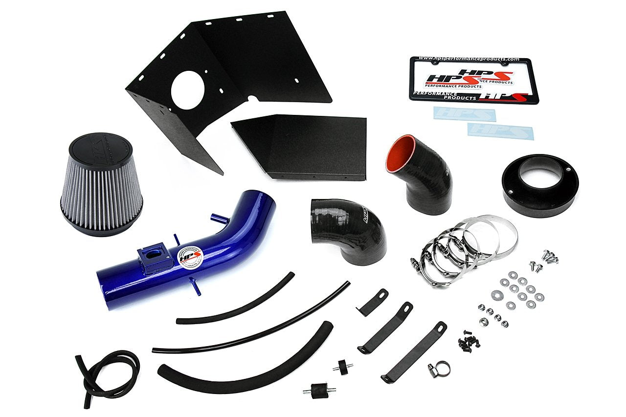 HPS Shortram Air Intake Kit 2003-2004 Lexus GX470 4.7L V8, Includes Heat Shield, Blue