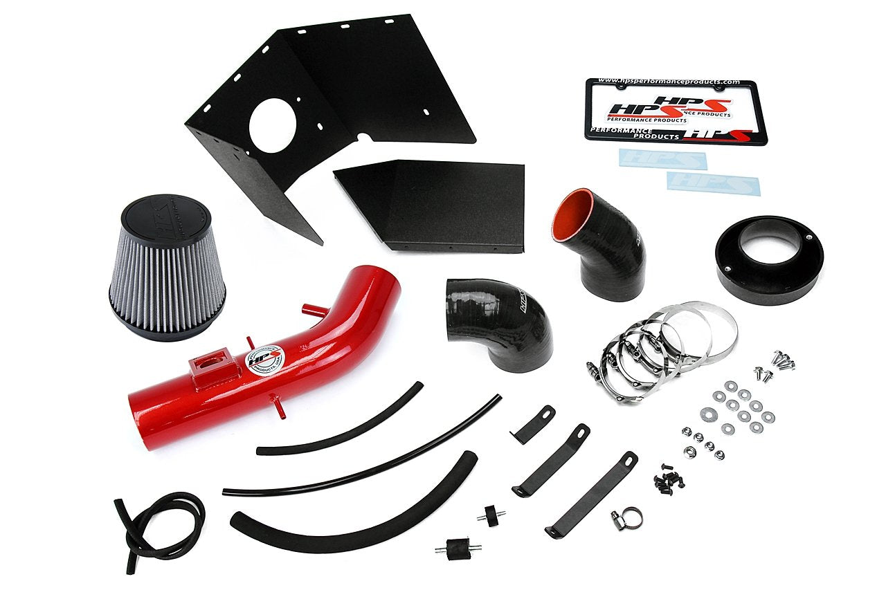HPS Shortram Air Intake Kit 2003-2004 Lexus GX470 4.7L V8, Includes Heat Shield, Red
