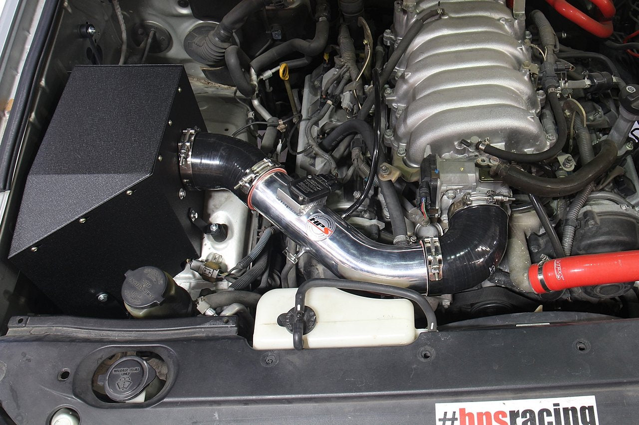 HPS Shortram Air Intake Kit 2003-2004 Lexus GX470 4.7L V8, Includes Heat Shield, Black