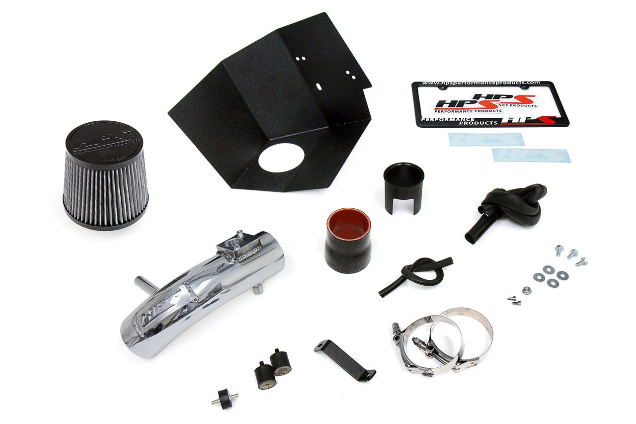 HPS Shortram Air Intake Kit 2017-2018 Toyota Corolla iM 1.8L, Includes Heat Shield, Polish