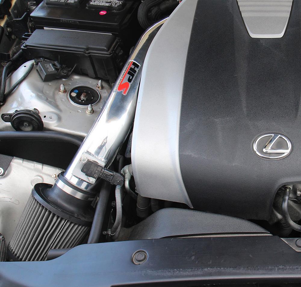 HPS Shortram Air Intake Kit 2014-2017 Lexus IS350 3.5L V6, Includes Heat Shield, Polish